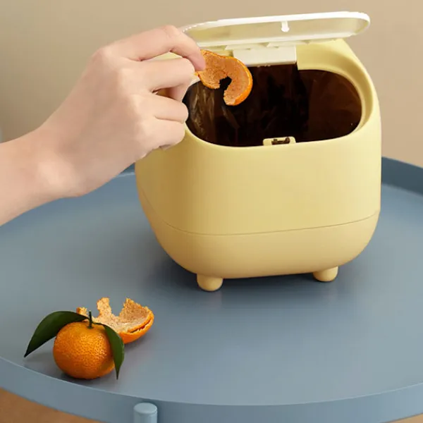 New Liten papperskorg, söt ninja-kontorspapperskorg med lock, sovrum T