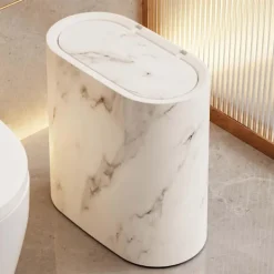 Clearance Liten soptunna med lock | Soptunna med lock lämplig för sovsal, sovrum, toalett, tvättstuga inomhus