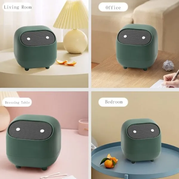 Hot Liten soptunna, ninja-design, lock, skrivbord, hem, sovrum, kök, bil, kontor, papperskorg