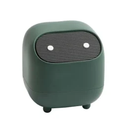 Sale HAPPYSHOP Liten soptunna, söt ninja skrivbordssoptunna med lock, soptunna för hem, kontor (grön soptunna)