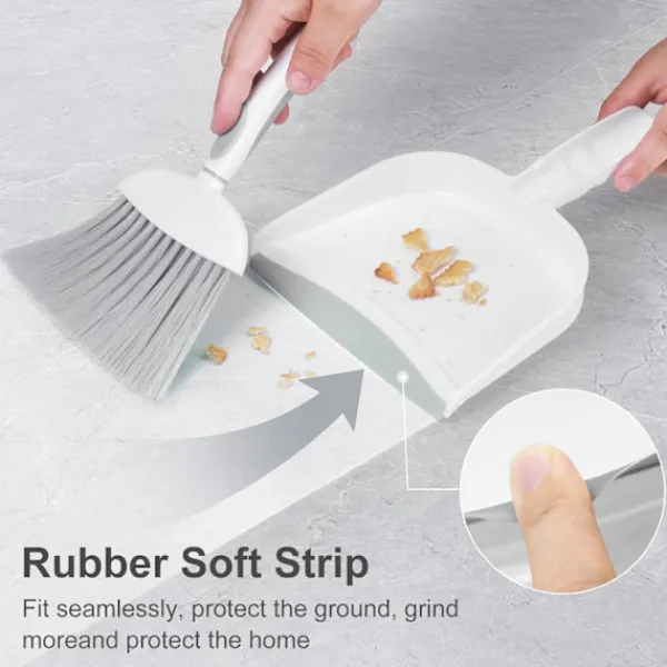 Hot Litet sopskyffel- och borstset, mini kvast- och sopskyffelset, liten manuell kvast- och borstkombination med tänder, lämplig för hushållsstädning