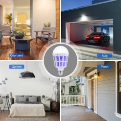 New Ljuskälla Bulk 2 i 1 Elektronisk Myggdödarlampa LED-ljus för Fruktflugor Flugor Insekter Myggkontroll, Lämplig