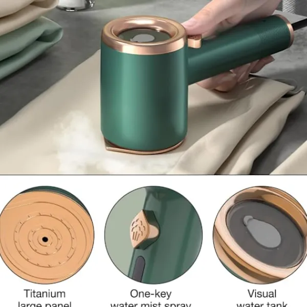 Online (Ljuslila) Mini hopfällbart strykjärn, hopfällbart ångstrykjärn (med 50 ml vattentank)