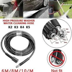Hot Lämplig för Kärcher K2 K3 K4 K5 6M / 8M / 10M högtryckstvättslang sprayslang 8M