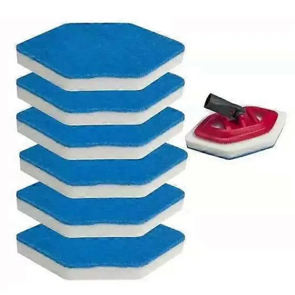 Hot Lämplig för Vileda Bathroom Magic Borstmopp Ersättningshuvud BATH MAGIC Svamp Skurdyna - 5 Delar