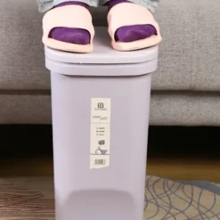 Outlet 8LSquare papperskorg med lock, kreativ stor papperskorg Purple