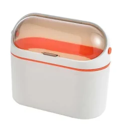Online Luddbehållare, Mini Skrivbords Papperskorg med Lock för Kontorsbänk, Monterbar Liten Papperskorg för Husbil, Sovsal, Frys, Tvättstuga (Orange) 19*20.5*10.2cm | Fyndiq
