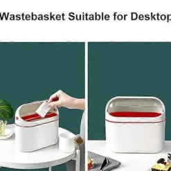 Online Luddbehållare, Mini Skrivbords Papperskorg med Lock för Kontorsbänk, Monterbar Liten Papperskorg för Husbil, Sovsal, Frys, Tvättstuga (Orange) 19*20.5*10.2cm | Fyndiq