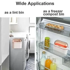 Online Luddbehållare, Mini Skrivbords Papperskorg med Lock för Kontorsbänk, Monterbar Liten Papperskorg för Husbil, Sovsal, Frys, Tvättstuga (Orange) 19*20.5*10.2cm | Fyndiq