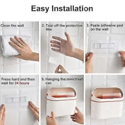 Online Luddbehållare, Mini Skrivbords Papperskorg med Lock för Kontorsbänk, Monterbar Liten Papperskorg för Husbil, Sovsal, Frys, Tvättstuga (Orange) 19*20.5*10.2cm | Fyndiq