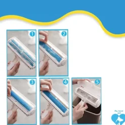 Clearance Crosti Luddborste, djurhår Luddborttagningsrulle Lint remover Vit