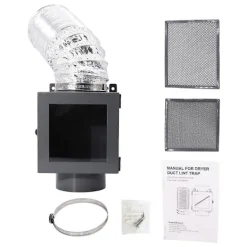 Clearance Luddfilter för torktumlare, inomhusventilationskit för torktumlare med torktumlarslang, luddfilter för klädtorkar - Torr