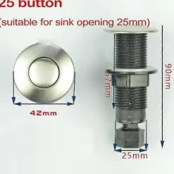 New Luftströmbrytare för avfallskvarn, vattenbehållare, knapp för matavfallskvarn, utbytesdel
