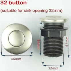 New Luftströmbrytare för avfallskvarn, vattenbehållare, knapp för matavfallskvarn, utbytesdel