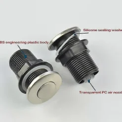 New Luftströmbrytare för avfallskvarn, vattenbehållare, knapp för matavfallskvarn, utbytesdel