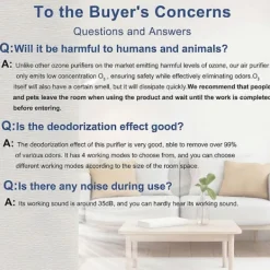 FJORD Luktborttagare för Stark Lukt Luktborttagning Luftrenare för Hem, Husdjur, Toalett, Garderob, Sovrum, Kök, Rök Eu-kontakt