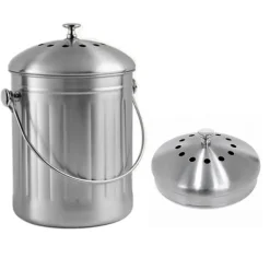 New Luktfri komposthink i rostfritt stål för kök - Kökskompost - FA-