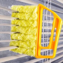 New Lyxiga PE Mikrofiber Tvättbara Fönsterrengöringsborstar, Smuts-/Dammtagare, Gardinrengörare, Ludd-fri Design Gul