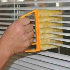 New Lyxiga PE Mikrofiber Tvättbara Fönsterrengöringsborstar, Smuts-/Dammtagare, Gardinrengörare, Ludd-fri Design Gul