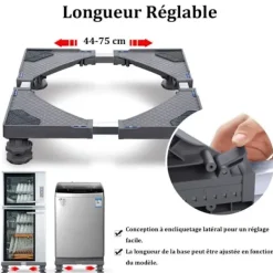 Outlet LZQ Tvättmaskinsställ Kylskåp för tvättmaskin och torktumlare, 4 fot utan hjul, belastning 200 kg