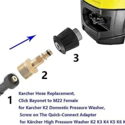Hot M22 Adapter 14mm Högtryckstvätt Slangrör Snabbkoppling Konverterare