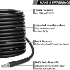 Discount 10m ersättningshögtrycksslang för Karcher K-serie K2, K3, K4, K5, K7, klicktyp snabbkoppling (10)