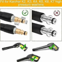 Clearance 6m ersättningsslang för Kärcher K2 K3 K4 K5 K6 K7 högtryckstvättar - snabb installation