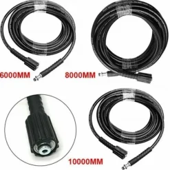 Hot 8M Grå Högtryckstvättslang, Passar Kärcher K2, K3, K4, K5 Modeller...