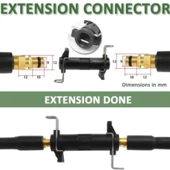 Hot Gardenio 10~15m Hög tryckstvätt slang rör sladd bil tvätt vatten rengöring förlängning slang vattenslang