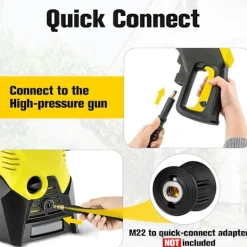 Hot 8M Högtrycksslang för Kärcher K2 K3 K4 K5 K6 K7, snabbkopplingskontakt