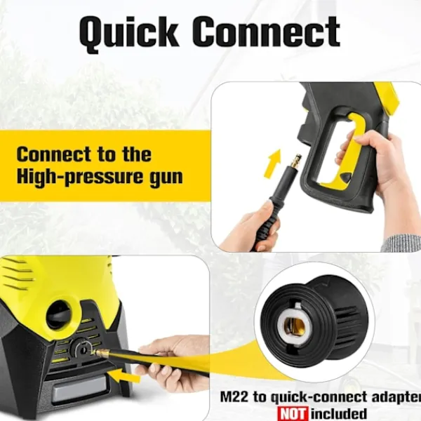 Hot 8M Högtrycksslang för Kärcher K2 K3 K4 K5 K6 K7, snabbkopplingskontakt