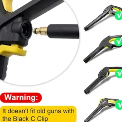 Hot 8M Högtrycksslang för Kärcher K2 K3 K4 K5 K6 K7, snabbkopplingskontakt