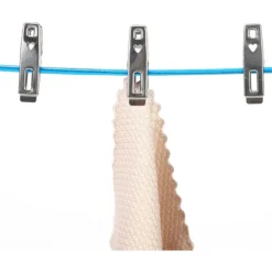 Hot 50m Klädlina Stark Stålkärna Tvättlina - Röt-, Mögel- & Väderbeständig - Blå