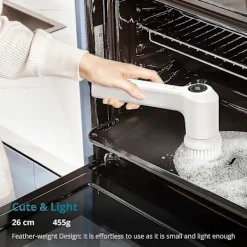 Outlet M4 280RPM Sladdlös Rengöringsborste – 2 Borsthuvuden för Badrum/Kök, Handhållen