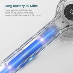 Outlet M4 280RPM Sladdlös Rengöringsborste – 2 Borsthuvuden för Badrum/Kök, Handhållen