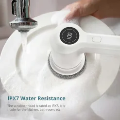 Outlet M4 280RPM Sladdlös Rengöringsborste – 2 Borsthuvuden för Badrum/Kök, Handhållen