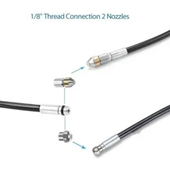 Online 15m Rörrensare för Kärcher Högtryckstvätt Bredare Professionell Rörkompatibel K2-K7/HD/HDS 180bar 60c °[GPA],SD