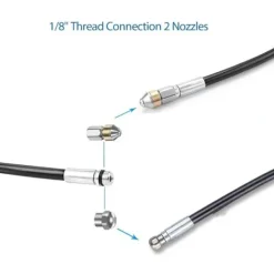 Sale 15m Rörrensare för Kärcher Högtryckstvätt Bredare Professionell Rörkompatibel K2-K7/HD/HDS 180bar 60c °【DH】,A