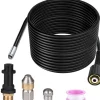 Clearance 15m Rörrensare för Kärcher Högtryckstvätt Bredare Professionell rörkompatibel K2-K7/HD/HDS 180bar 60c °