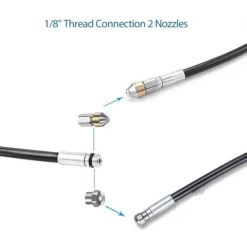 Clearance 15m Rörrensare för Kärcher Högtryckstvätt Bredare Professionell rörkompatibel K2-K7/HD/HDS 180bar 60c °