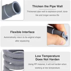 Sale 5m spiral dräneringsslang, dräneringsslang för tvättmaskin, dräneringsslang