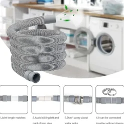 Sale 5m spiral dräneringsslang, dräneringsslang för tvättmaskin, dräneringsslang