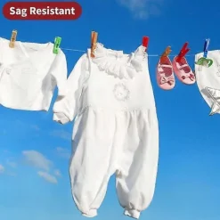 Online 50m Tvättlina Rep Stark Stålkärna Klädstreck - Rötbeständig, Mögelbeständig & Väderbeständig - Blå