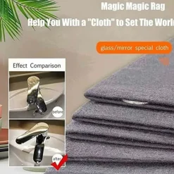 Online Magisk Rengöringsduk, Förtjockad Magisk Rengöringsduk, Återanvändbara Rengöringsdukar för Rengöring av Fönster, Kök, Glas, Bilar (Svart 30*30CM-15 st) | Fyndiq
