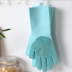 Discount Magiska Silikonhandskar för Hemstädning, Återanvändbara Gummihandskar för Diskning