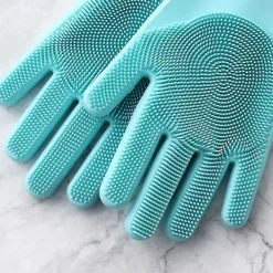 Discount Magiska Silikonhandskar för Hemstädning, Återanvändbara Gummihandskar för Diskning