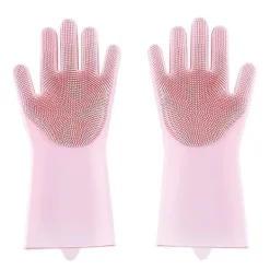 Discount Magiska Silikonhandskar för Hemstädning, Återanvändbara Gummihandskar för Diskning