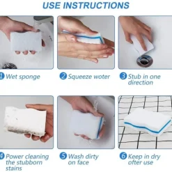 Magiska Svampar, 24 st Extra Tjock Melaminsvamp - Magisk Radergummi för Badrum, Pool, Kök, Golv, Vägg (Kemikaliefri) - Vit[HK]