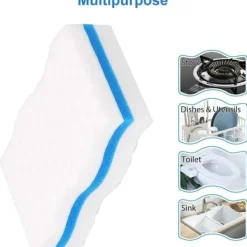 Magiska Svampar, 24 st Extra Tjock Melaminsvamp - Magisk Radergummi för Badrum, Pool, Kök, Golv, Vägg (Kemikaliefri) - Vit[HK]