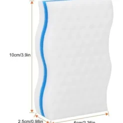 New Magiska Svampar, 24-pack Supertjocka Melaminsvampar - Magisk Radergummi för Badrum, Pool, Kök, Golv, Vägg (Kemikaliefri) - Vit White